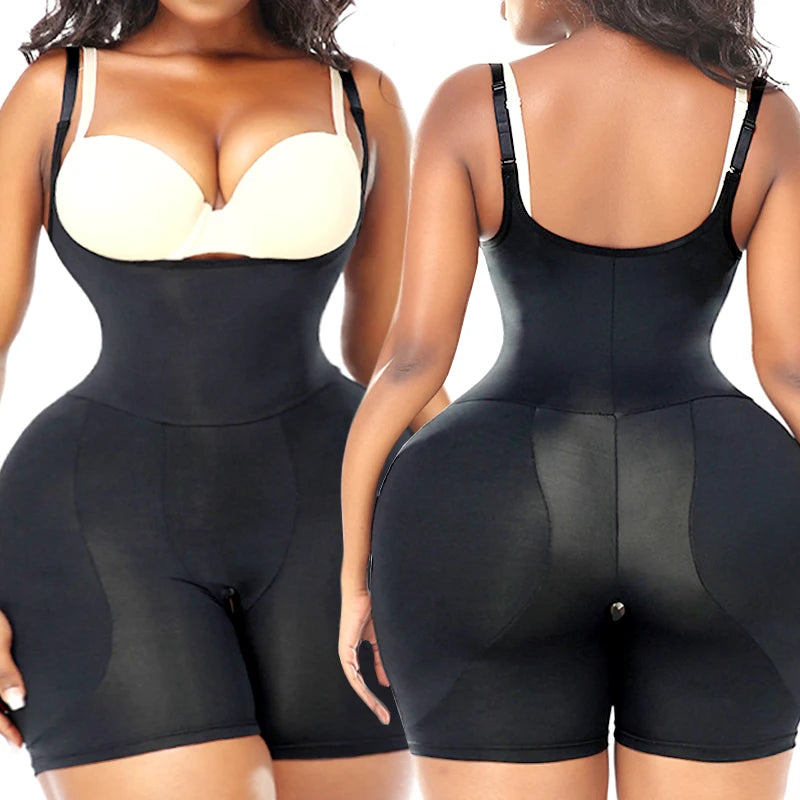 AfruliA Bodysuit Shapewear Padded Hip Enhancer Bra Cushion Butt Lifter Sexy Back Body Shaper Jumpsuits Fajas Colombianas Girdles