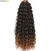 Beach Curl Crochet Hair Gogo Curl Crochet Hair 18 Inch Ombre Brown Blonde Bug Ginger T30 Synthetic Deep Wave Twist Crochet Braid