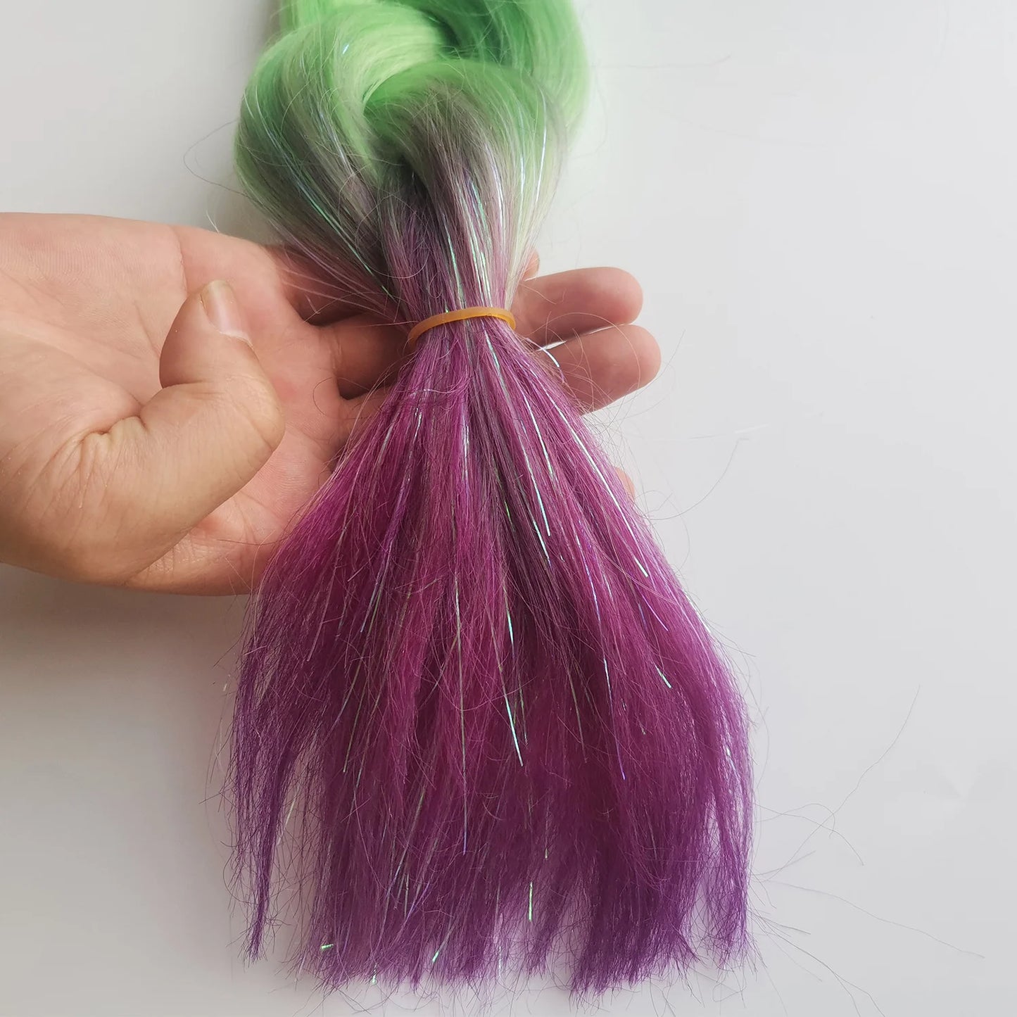 Colored Braiding Hair Mix Tinsels  Jumbo Braiding Tinsel Hair 4 Tones Ombre Braids  24 inch Festival Rave Hair For Girls Kids