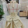 Women Halter Neck Short Dress Summer Jacquard Big Bow Backless Bandage Elegant Evening Party Dresses for Cocktail Prom Wedding
