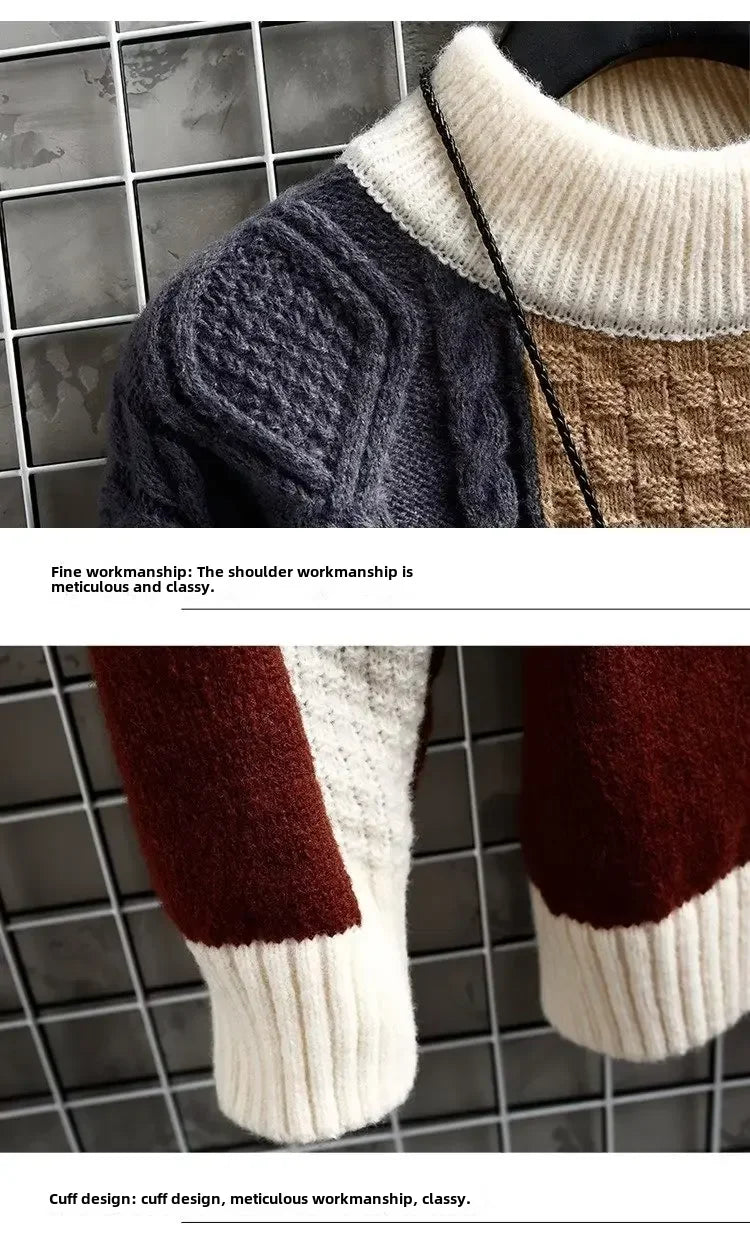 2023 New Men's Sweater Autumn Winter Japanese Style Knitted Trendy Pullovers Basic Killer Whale Cardigan Fashion