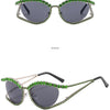XJiea 2024 Designer Rhinestone Sunglasses For Women Luxury Brand Fashion Steampunk Men Eyeglasses Party Beach Shades Accessory
