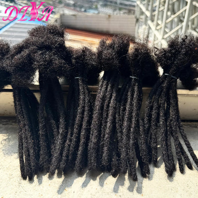 6 Inches Dreadlock Extensions Human Hair 0.6cm Width Full Handmade Loc Extensions Crochet Hair Human Hair for Man Women