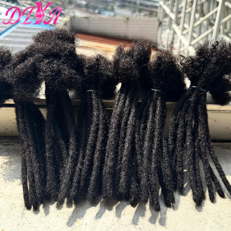 6 Inches Dreadlock Extensions Human Hair 0.6cm Width Full Handmade Loc Extensions Crochet Hair Human Hair for Man Women