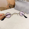 Fashion Diamond Round Sunglasses Women Luxury Rhinestone Shades UV400 Sun Glasses Female Punk Brand Designe Eyewear Men Eyeglass