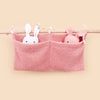New Thick Plush Baby Crib Hanging Storage Bag Portable Double Pockets Newborn Cot Toy Organizer Bag Bed Headboard Storage Pouch