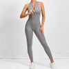 2025 Pad Deep V Women Tracksuit Yoga Set One Piece Jumpsuit Workout Scrunch Legging Sport Gym Active Suit Exercise Wear XP301