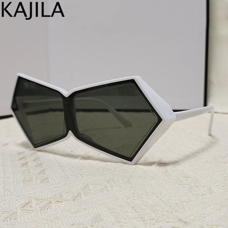 Oversized Square Punk One-piece Sunglasses Women 2024 Luxury Brand Big Frame Shield Sun Glasses For Ladies Wrap Eyewear Goggle