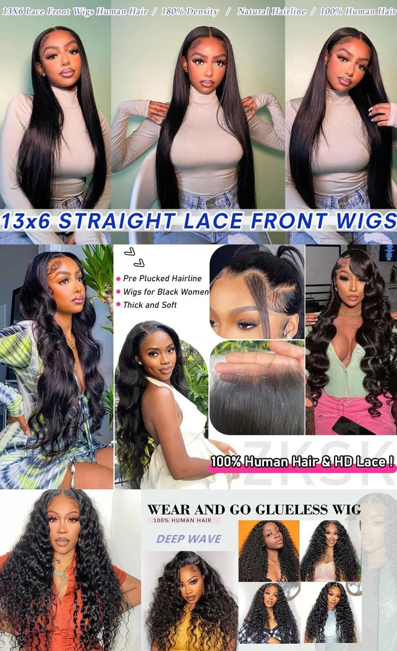 32Inch Body Wave 13x4 13x6 HD Lace Front Human Hair Wigs 4X6 5X5 Glueless Wig Ready To Wear Brazilian Lace Frontal Wig For Women