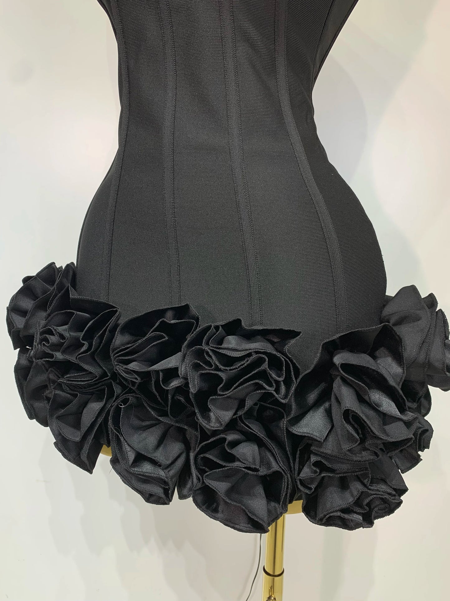 Women Sexy Strapless Flower Prom Gown Mini Dress Celebrity Red Carpet Fashion Evening Party Celebrate Birthday Club Dresses