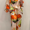 Casual Sets for Women 2 pieces Summer Fashion Printed Satin Two Piece Sets Women Sexy Round Neck Top+Wide Leg Long Pants Outfits