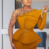 Spring 2 Pieces Set for Woman Pearl Top with Sleeves Pants Suit Women Outfit Elegant Classy Evening Wholesale Dropshipping