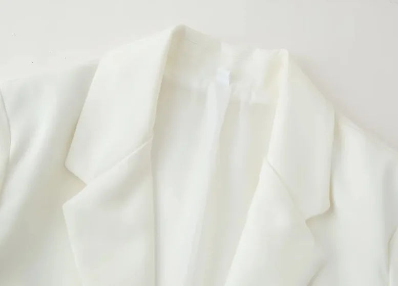Elegant Blazer Coat Women Fashion Office Lady Waist Cinched Solid Suit Jackets 2025 New Spring Single Breasted Casual Outerwear