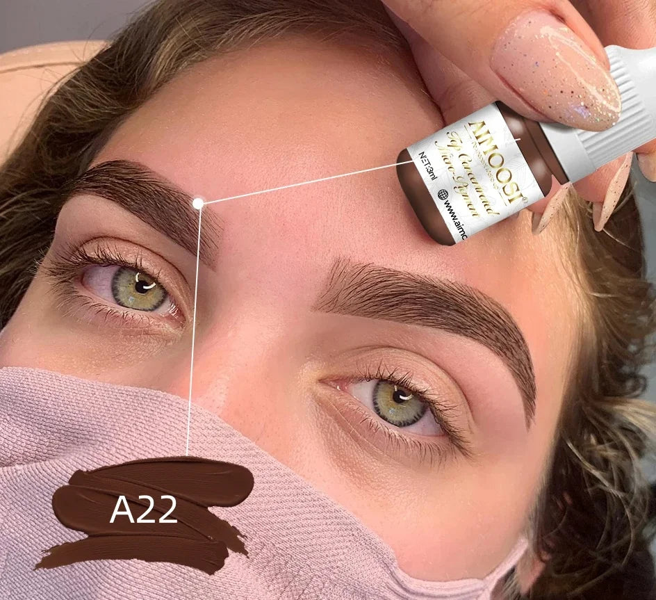 New Top Tattoo Microblading Paint Ink 3ml Pigment For Semi Permanent Body Art Eyebrows Eyeliner Lips Tint Makeup Supplies