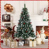 PVC Artificial Christmas Tree Spray White Pinecone Red Fruit Christmas Tree 1.2m-2.1m Christmas Party Atmosphere Home Decoration