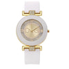 Luxury Top Famous Designer DQG Brand Women Watches White Silicone Bracelet Diamond Digital Ladies Waterproof Quartz Wristwatches