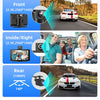 Jansite 7" Car DVR 2.5K Dash cam Wireless Carplay Android Auto Front and Rear Camera Dashboard Driving Recorder Dual Lens Wifi