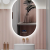 Bathroom Smart Makeup LED Mirror Adjustable light With Bluetooth Speaker Anti-Fog Human Body Induction Hotel Decoration Mirror