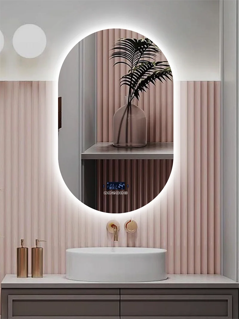 Bathroom Smart Makeup LED Mirror Adjustable light With Bluetooth Speaker Anti-Fog Human Body Induction Hotel Decoration Mirror