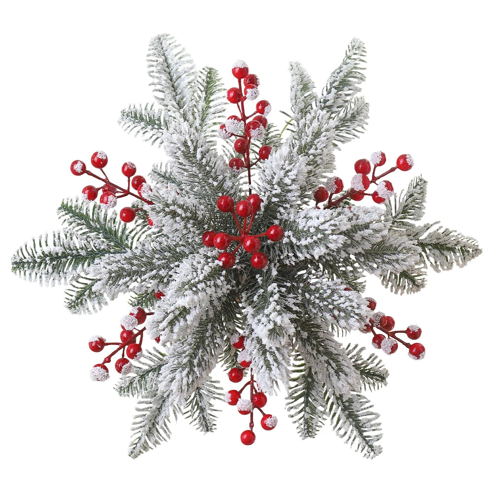 4/12/20Pcs Artificial Pine Needles Berry Set Vine Garland Accessories Christmas Tree Decoration Ornament for Home Decor New Year