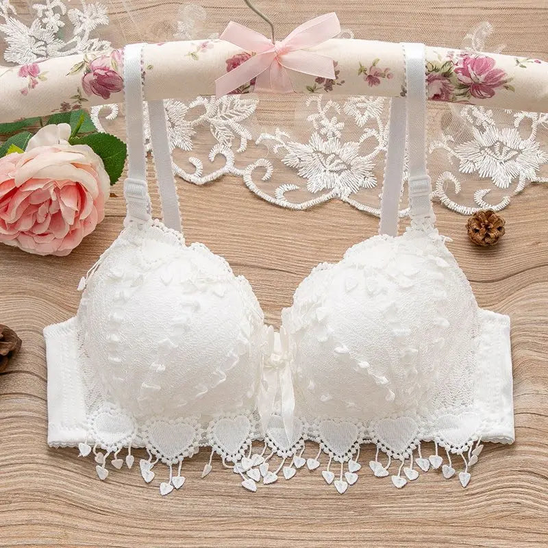 Plus Size Bra70-85 Wire Free Bras For Women Underwear Sexy Lace Brassiere Push Up Bralette Top Bra AB Cup Wireless Lingeries