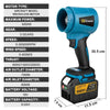 Gisam 300000RPM Brushless Electric Turbo Blowers Jet Fan 400M/S Handheld Leaf Blower Dust Blowing Tool for Makita 18V Battery