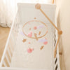 Baby Crib Mobile Bed Bell Rattle Toys Wooden Crochet Stars Pendant Bed Bell Toys Newborn Comfort Crib Bracket Hanging Toys Gifts