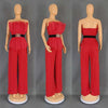 Full Length for Women Elegant Summer Long Jumpsuits Evenings Party Sexy Tube Jumpsuit Ladies High Waist Strapless Jumpsuit