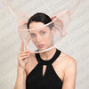 White Net Wedding Fascinator Elegant Hat Women Kentucky Derby Race Headpiece Fashion Party Mesh Chapeau Cap For Ladies Event