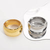Minimalist Big Cuff Metal Bangles Men Hip Hop Punk Gold Silver Color Geometric Wide Spring Bangles For Women Bracelet Jewelry