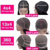 Ready to Wear Glueless Wig Straight 13x6 Transparent Lace Frontal Wig 30 34inches Human Hair Bone Straight 6x4 Lace Frontal Wigs