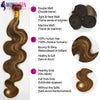 P4/27 Highlight Body Wave Bundles Brazilian Hair Weave Bundles Ombre Honey Brown Human Hair Bundles Remy Hair Extensions