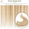 TESS 7Pcs/Set Human Hair Clip In Hair Extensions Natural Extension 14"-24" Full Head Blonde Human Hair Clip Ins Remy Hair Pieces