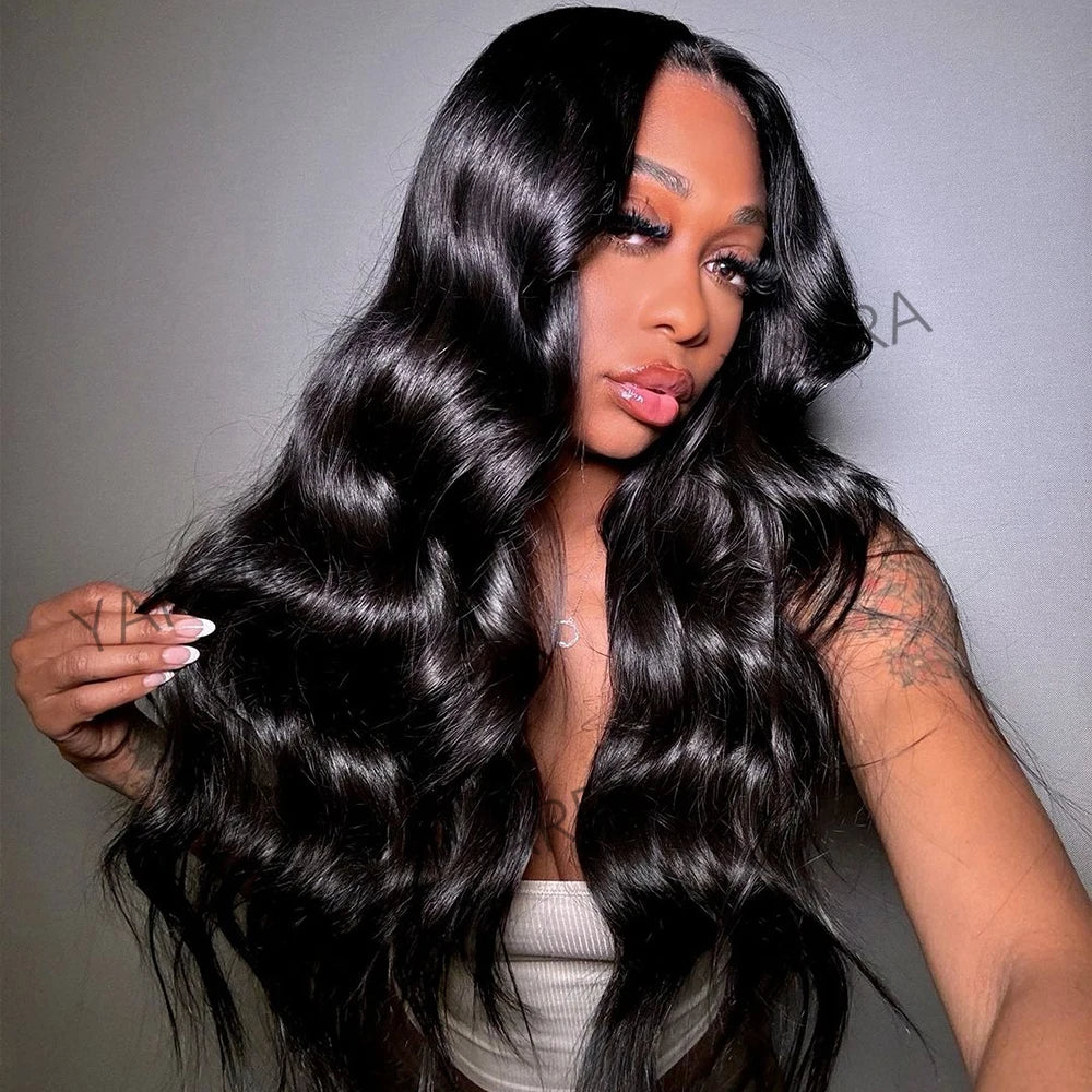 Highlight Green Colored 6X4 Lace Closure Wig Pre Plucked Glueless Human Hair Wigs For Women 200% Body Wave 13x4 Lace Frontal Wig