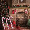 90cm Inflatable Christmas Candy Cane Balloon Walking Sticks 2023 Xmas Decoration for Home 2024 New Year Party Supplies Kids Gift