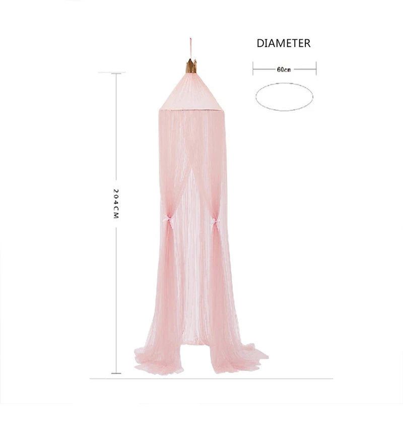 Baby Canopy Mosquito Net Bed Canopy Curtain Bedding Crib Netting Pink Girls Princess Play Tent for Kids Children Room Decoration