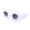 Cat Eye Sunglasses Women Punk Soft Fur Velvet Ladies Sun Glasses 2024 Luxury Brand Trendy Shades Eyewear Oculos De Sol Feminino