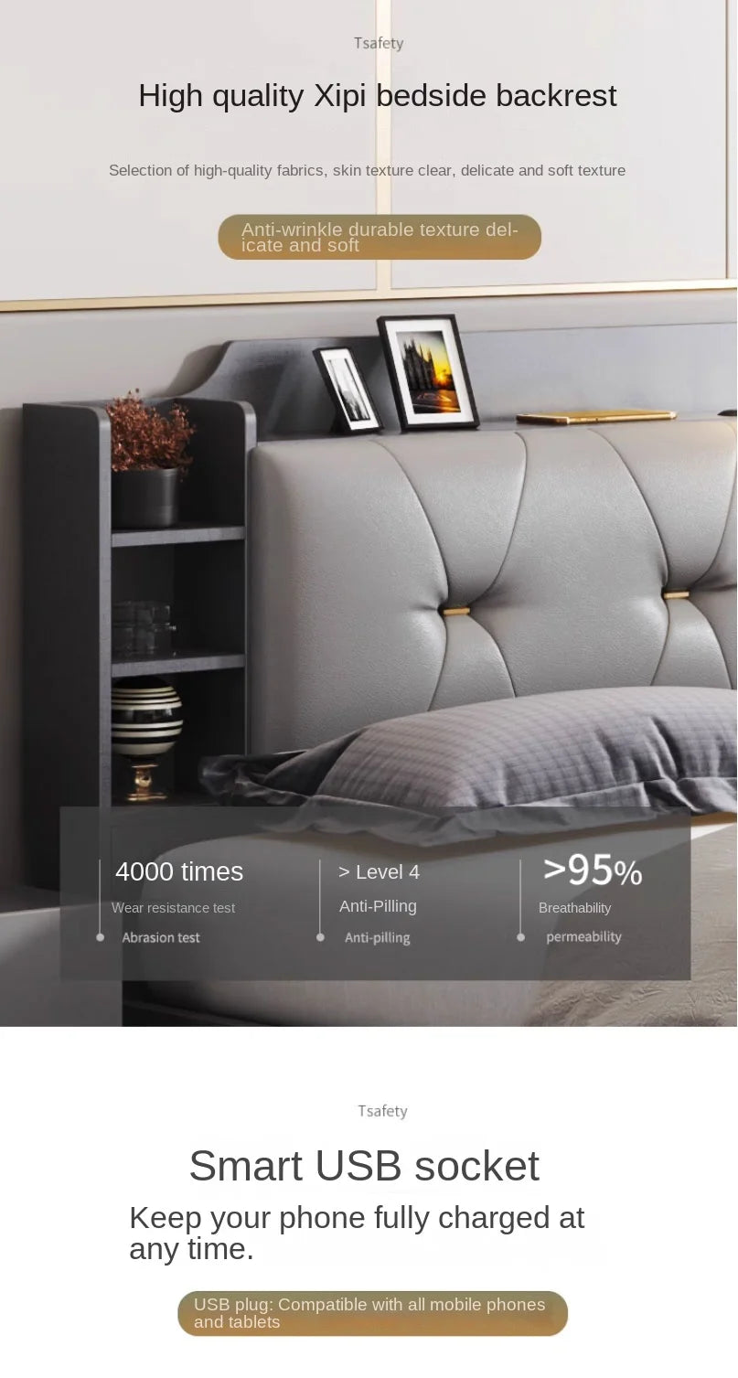 Minimalist Modern Full Bedroom Set Design Dresser Comfy Storage Double Bedroom Set Elegant Black Letto Matrimoniale Furniture