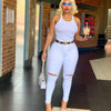 2023 Spring New Women's White High Waist Ripped Jeans Fashion Slim Stretch Denim Pencil Pants Casual Female Clothing S-3XL