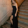 TARUXY Fashion Strapless Dress With Ribbon Female Elegant Sleeveless Mesh Beach Vacation Long Dress 2025 Spring New Women Dress