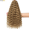 Beach Curl Crochet Hair Gogo Curl Crochet Hair 18 Inch Ombre Brown Blonde Bug Ginger T30 Synthetic Deep Wave Twist Crochet Braid
