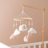 Baby Crib Mobile Rattle Toy 0-12Months Infant Soft Felt Teddy Velvet Pink Bear Bed Bell Hanging Toy Holder Bracket Crib Girl Toy