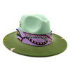 Fedora hat nubuck leather elastic webbing concave top wide brim hat for men and women autumn and winter hat  sombrero hombre