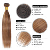 30 inch Honey Blonde Highlight Bundles Human Hair Straight  P4/27 Brazlian Hair Weave Colored Hair Bundles for Women 100g/pc