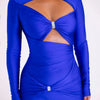 Articat Sexy Hollow Out Long Sleeved Elastic Tight Dress Women Pleats Double Layered Female Vestidos Elegant Party Evening Dress