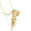 Greatera Gold Color Chunky Balloon Bubble Initial Letter Pendant Choker Necklaces for Women Custom Personalized Jewelry
