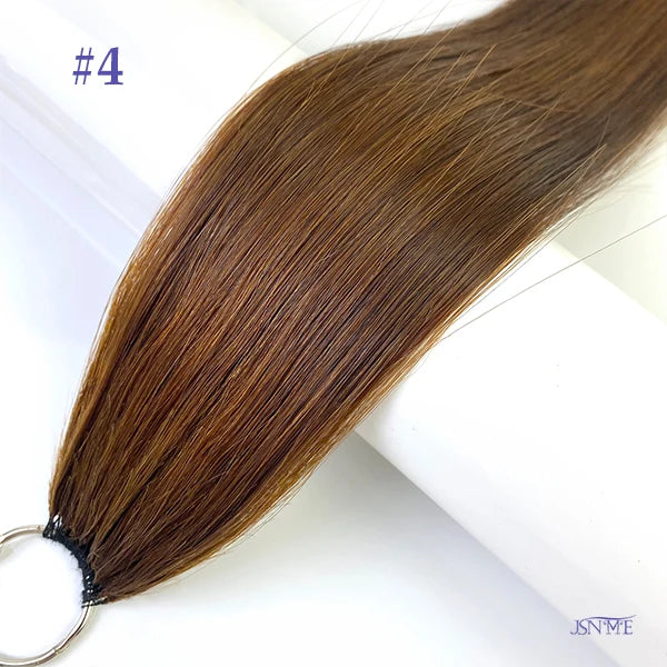 JSNME Micro Feather New hair extensions 100% Real Natural Human Hair Comfort Invisible 14-28 inch Black Brown Blonde 613 color