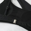 Bikini 2025 New Swimsuit Women Swimwear Solid Black One Shoulder Bikinis Set Bathing Suit Female Two Pieces Beach Wear Biquini