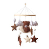 Baby Wooden Bed Bell Cartoon Rabbit Mobile Hanging Rattles Toy Hanger Crib Mobile Bed Bell Wood Toy Holder Arm Bracket Kid Gifts