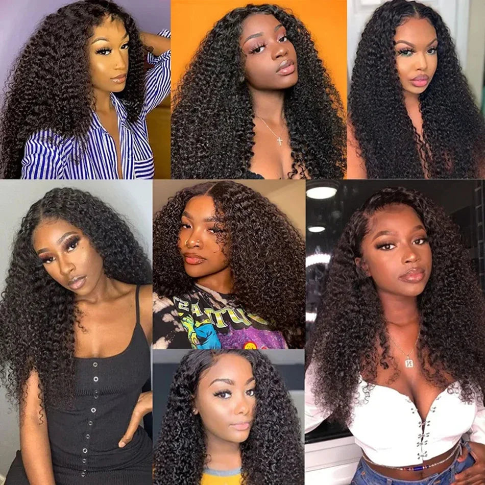 30 Inch Kinky Curly Human Hair Bundles 100% Human Hair Extensions Brazilian Water Wave Bundles Raw Hair Weave Tissage Hair